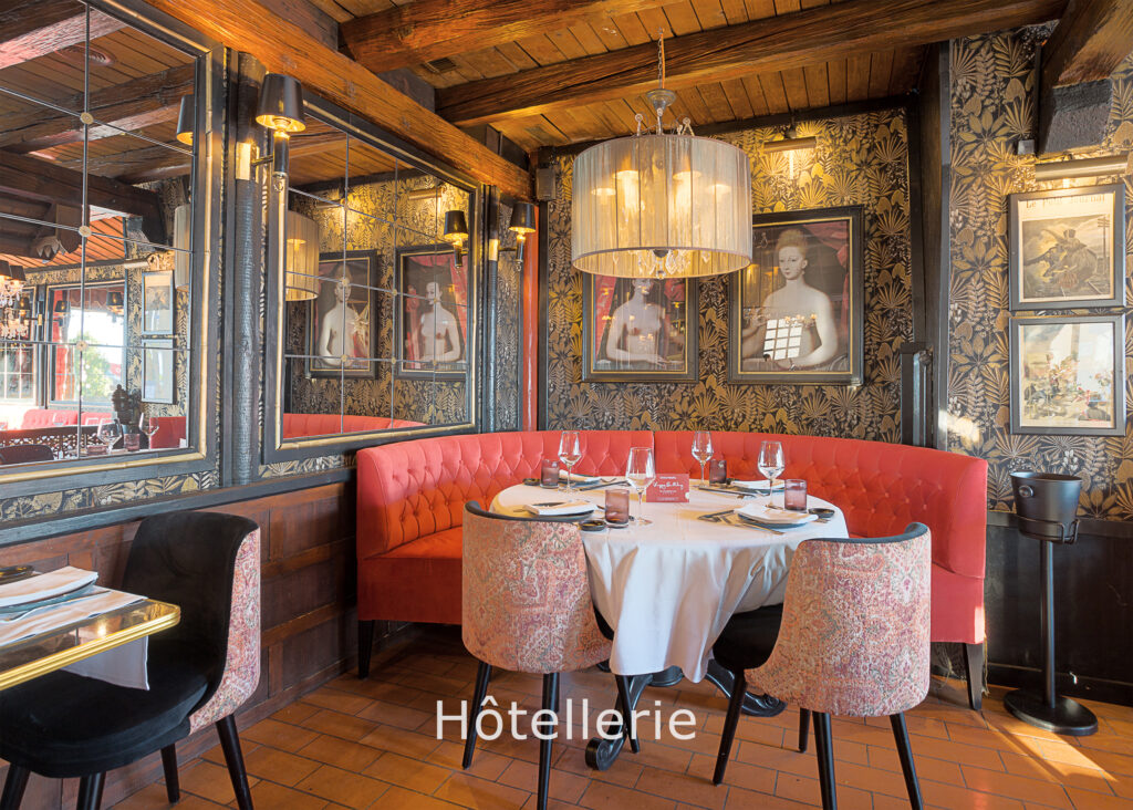 Photographie d'intérieure et de décoration d'un restaurant à Montreux en Suisse.